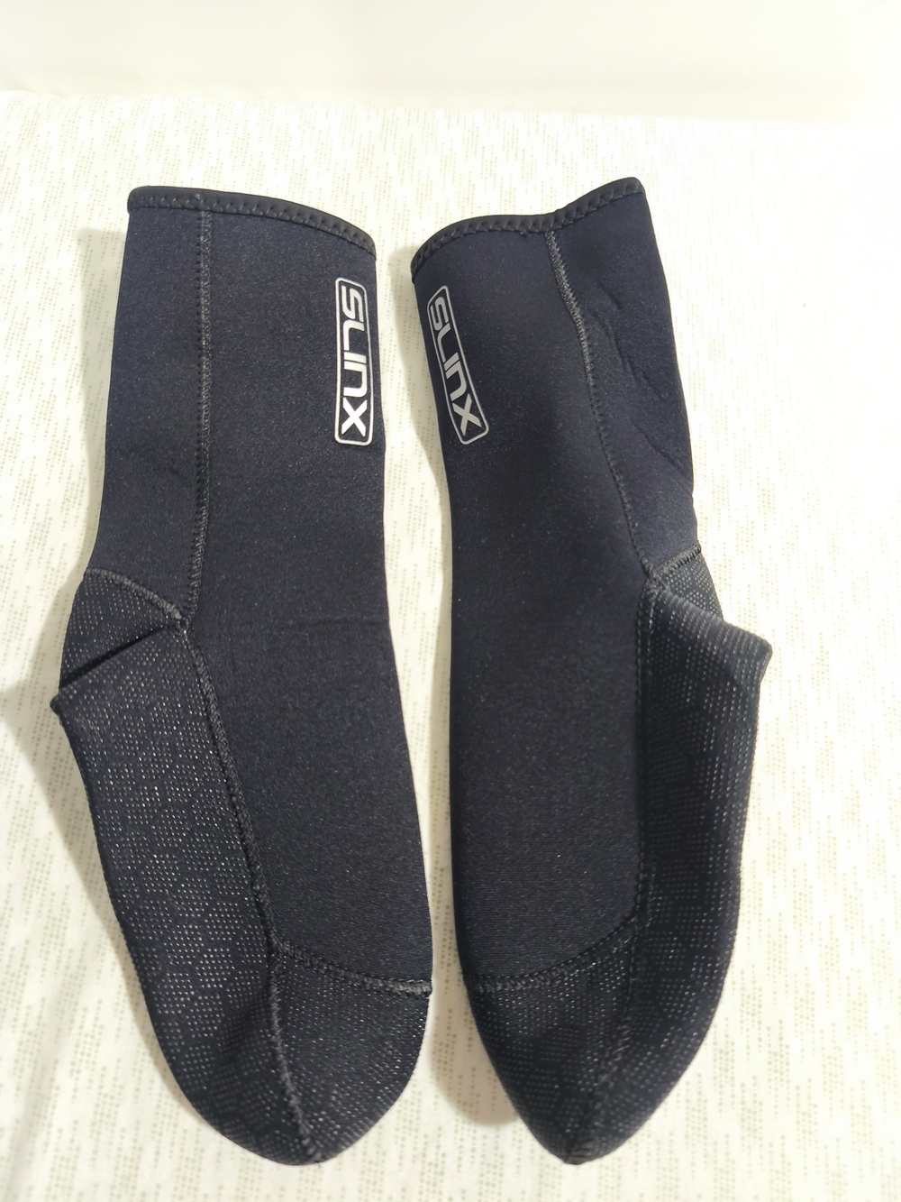 Black Neoprene Athletic Swim Socks for Men